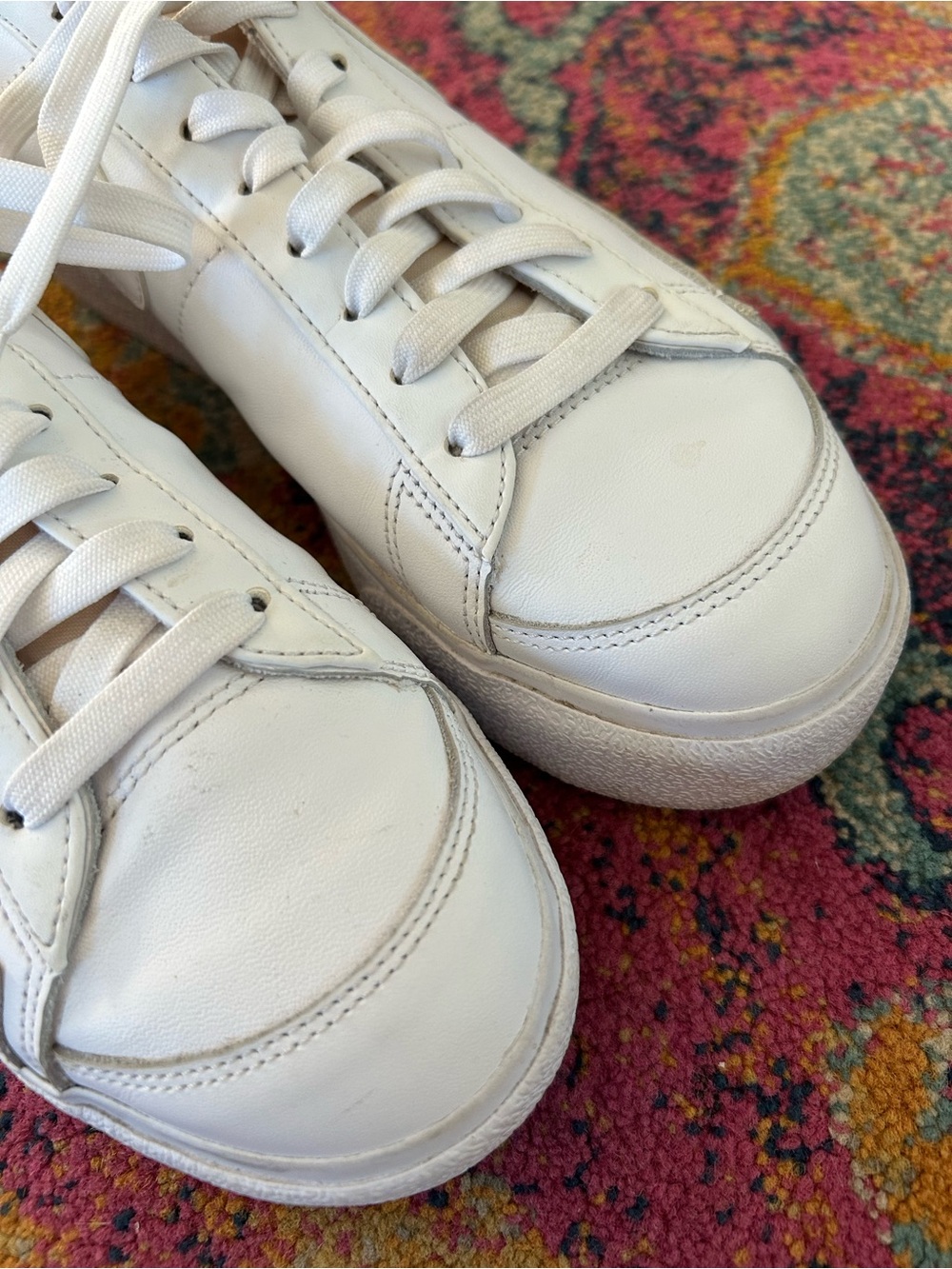 Nike | Women’s Triple White Leather Platform Blazer Low-Top Platform Shoes 10.5 - Picture 8 of 16